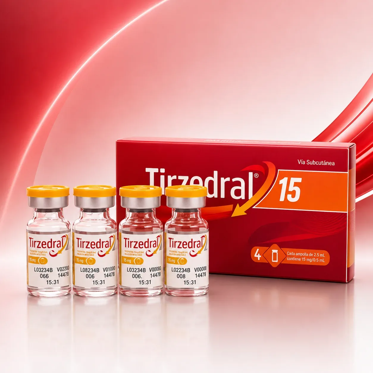 Tirzedral 15 mg / 4 Ampolas