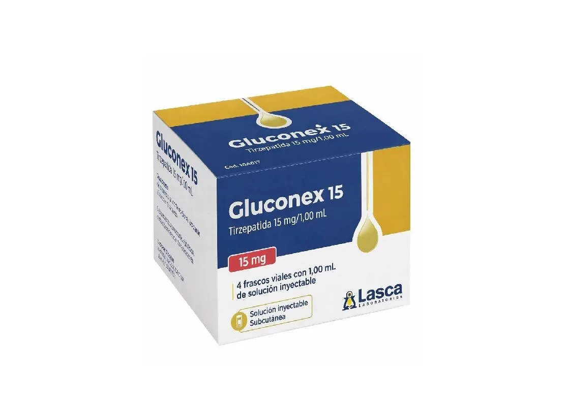 Gluconex 15 MG/ 4 ampolas