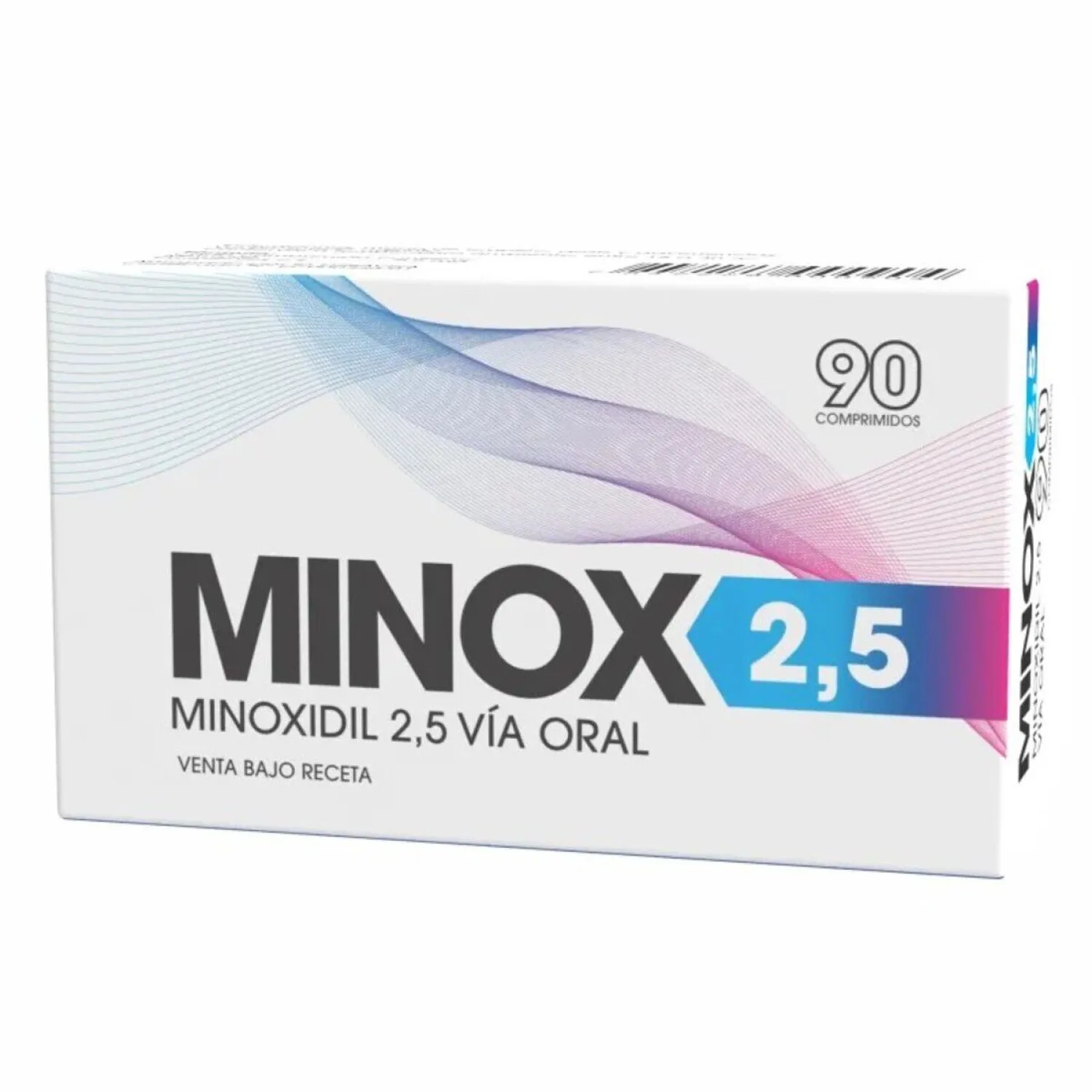 Minox 2,5 — Minoxidil oral 2,5 mg — 90 comprimidos